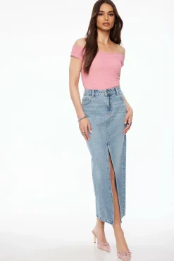 Tees & Tanks | Sleeveless Tops-Dynamite Off Shoulder Popcorn Textu Top Red