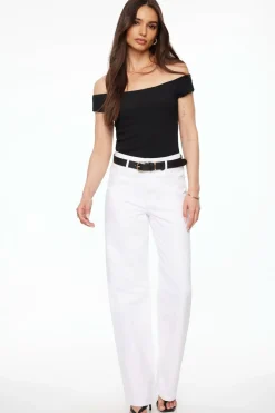 Tees & Tanks | Sleeveless Tops-Dynamite Off Shoulder Popcorn Textured Top Black