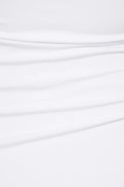 Tees & Tanks | Long Sleeve Tops-Dynamite Off Shoulder Tunic Slit Top White