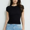 Tees & Tanks | Tees & Tanks-Dynamite Olive Ribbed Crewneck T-Shirt Black