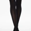 Socks & Tights-Dynamite Opaque Sheer Tights Black