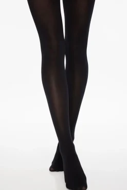 Socks & Tights-Dynamite Opaque Sheer Tights Black