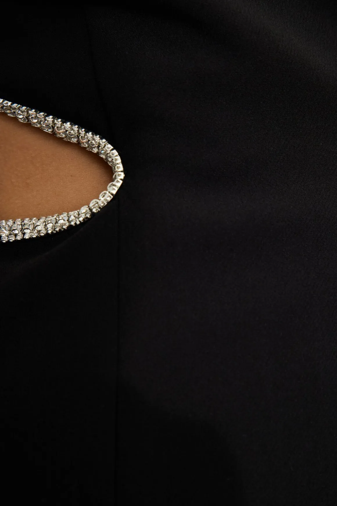 Dresses & Jumpsuits | New Dresses-Dynamite Open Back Rhinestone Romper Black