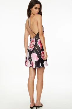Dresses & Jumpsuits | Mini Dresses-Dynamite Open Back Satin Mini Slip Dress Pink