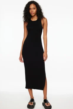 Dresses & Jumpsuits | Midi & Maxi Dresses-Dynamite Open Back Sweater Dress Black
