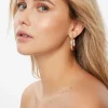 Earrings-Dynamite Open Loop Hoop Earrings Yellow