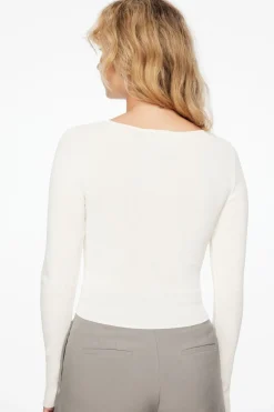Sweaters & Cardigans | Sweaters-Dynamite Open Neckline Sweater White