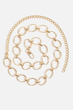 Belts-Dynamite Open Ovals Chain Belt Yellow