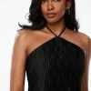 Tees & Tanks | Sleeveless Tops-Dynamite Open-Back Halter Top Black