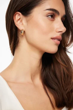 Earrings-Dynamite 3-Pack Chunky Hoop Earrings Yellow