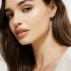 Earrings-Dynamite 3-Pack Delicate Linear Hoop Earrings White