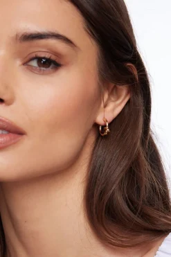 Earrings-Dynamite 3-Pack Knotted Hoop Earrings Yellow