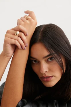 Rings-Dynamite 6-Pack Oversized & Twisted Rings Yellow