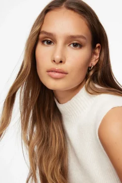 Earrings-Dynamite 3-Pack Textured Hoop Earrings Yellow