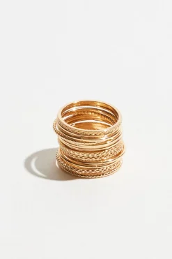 Rings-Dynamite 15-Pack Threadbare Rings Yellow