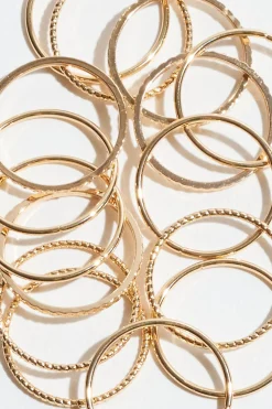 Rings-Dynamite 15-Pack Threadbare Rings Yellow