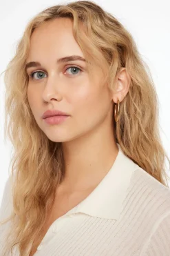Earrings-Dynamite 3-Pack Trio Hoop Earrings Yellow