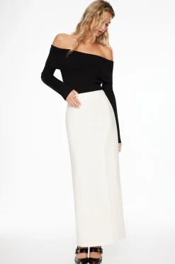 Skirts & Skorts | Skirts-Dynamite Pencil Maxi Skirt White