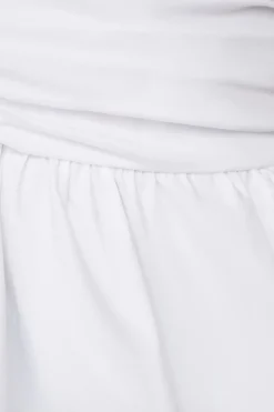 Blouses & Tops | Blouses & Tops-Dynamite Peplum Halter Top White
