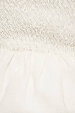 Blouses & Tops | Blouses & Tops-Dynamite Peplum Tube Top White