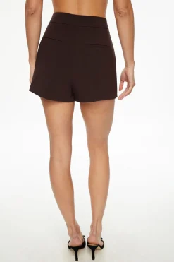 Skirts & Skorts | Skirts-Dynamite Peyton Asymmetric Skort Brown