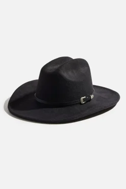 Caps & Hats-Dynamite Pin-Buckle Cowboy Hat Black