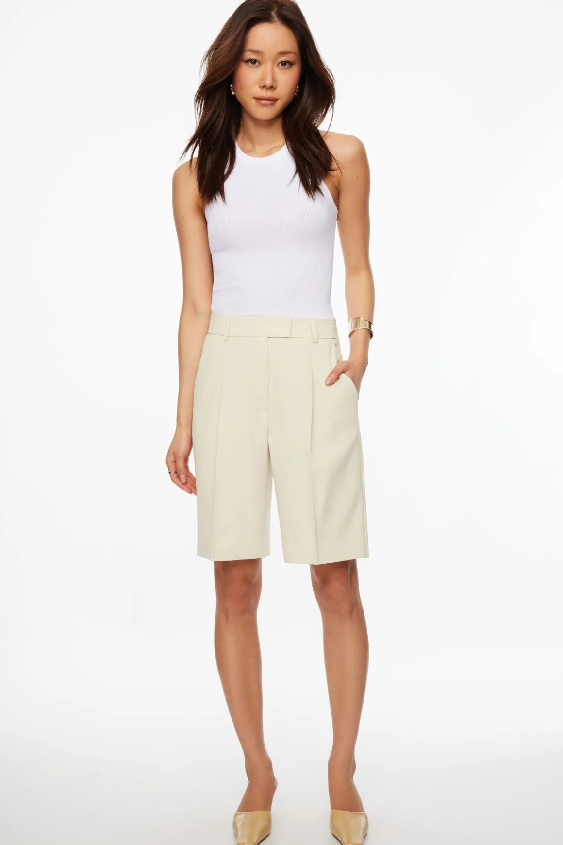 Shorts | Shorts-Dynamite Pleated Bermuda Shorts BROBEI