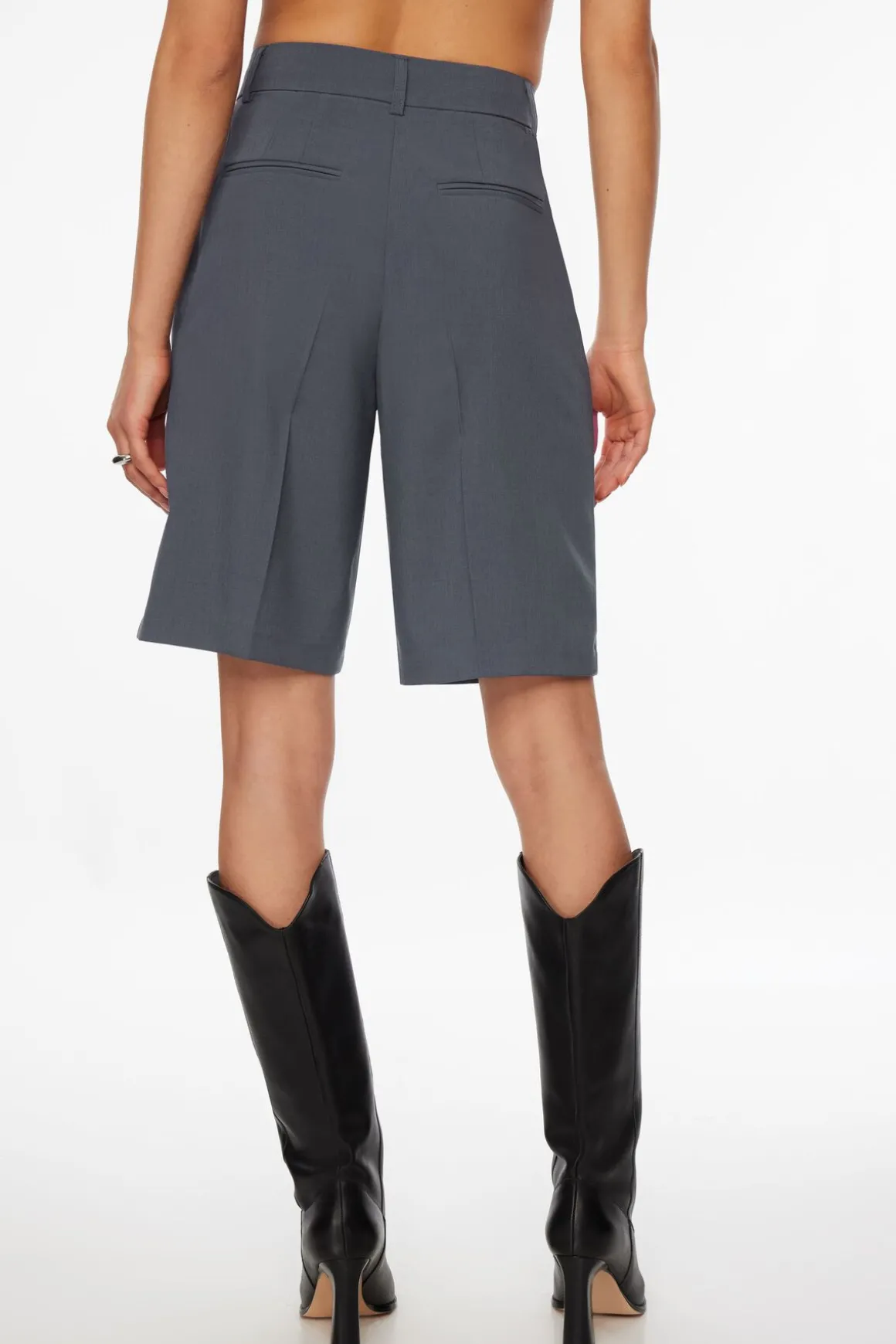 Shorts | Shorts-Dynamite Pleated Bermuda Shorts Blue