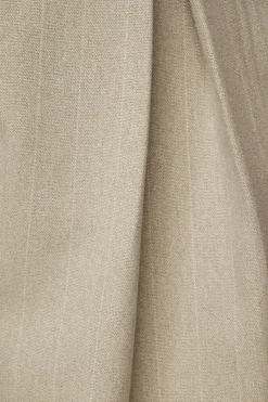 Pants | Matching Sets-Dynamite Pleated Pinstripe Wide Leg Pants Brown