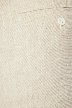 Pants | Straight Leg Pants-Dynamite Pleated Straight Linen Pants Brown