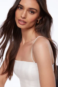 Dresses & Jumpsuits | Mini Dresses-Dynamite Pleated Strapless Romper White