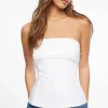 Blouses & Tops | Blouses & Tops-Dynamite Pleated Tube Top White