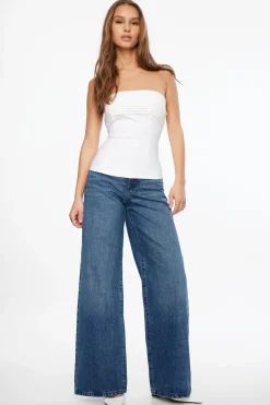 Blouses & Tops | Blouses & Tops-Dynamite Pleated Tube Top White