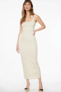 Dresses & Jumpsuits | Midi & Maxi Dresses-Dynamite Pointelle Textured Maxi Dress Brown