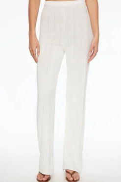 Pants | Wide Leg Pants-Dynamite Pointelle Wide Leg Pants White