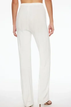 Pants | Wide Leg Pants-Dynamite Pointelle Wide Leg Pants White