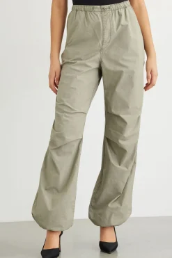 Pants | Wide Leg Pants-Dynamite Poplin Parachute Pants Green