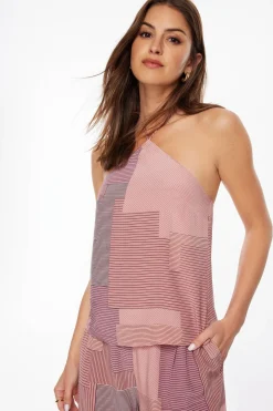Blouses & Tops | Matching Sets-Dynamite Printed Halter Top Pink