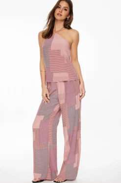Blouses & Tops | Matching Sets-Dynamite Printed Halter Top Pink