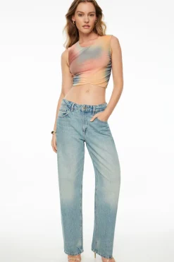 Tees & Tanks | Tees & Tanks-Dynamite Printed Ruched Crop Top Pink
