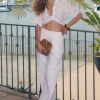 Pants | Wide Leg Pants-Dynamite Rafaelle Wide Leg Pants White