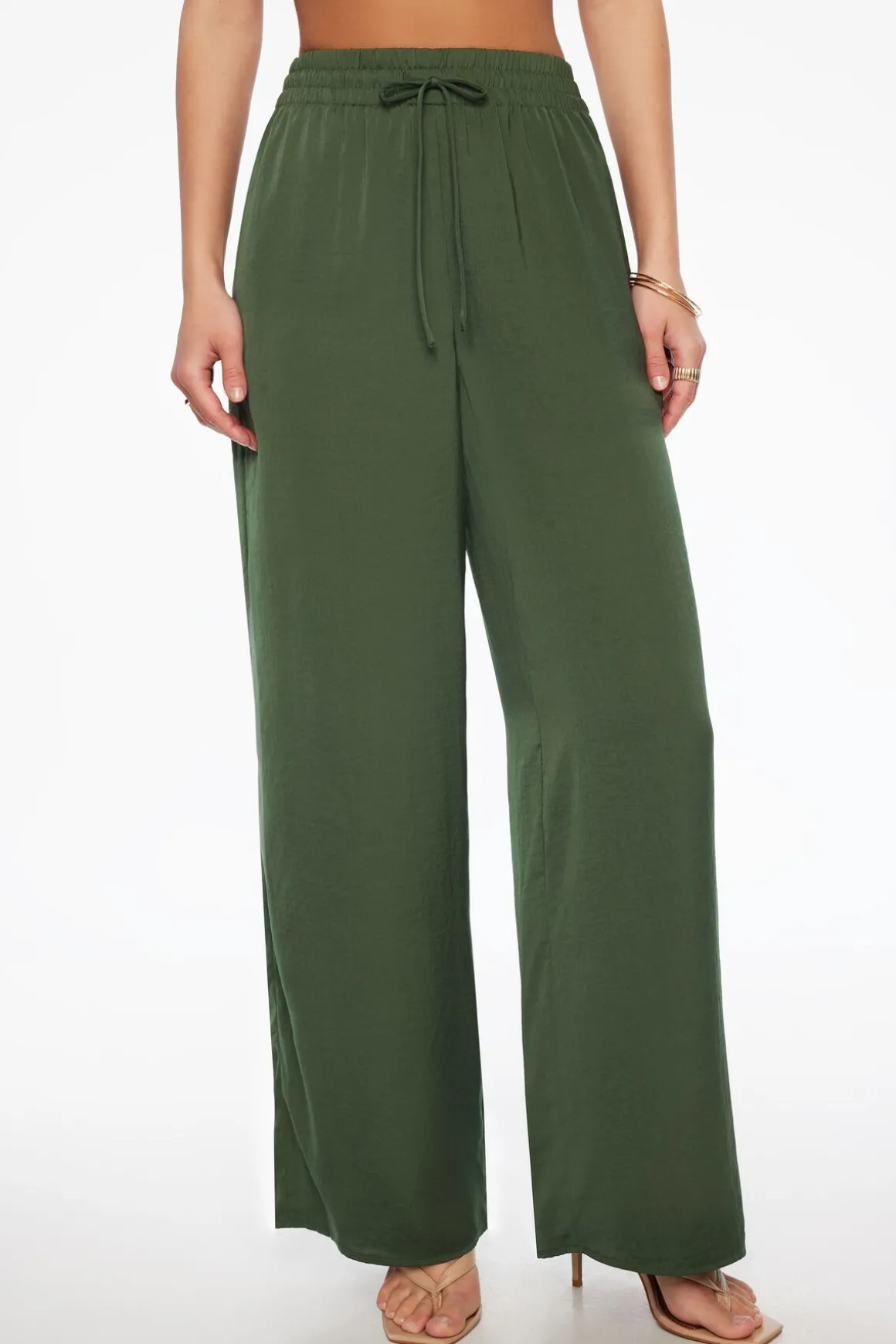 Pants | Matching Sets-Dynamite Rafaelle Wide Leg Pants Green