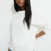 Sweaters & Cardigans | Sweaters-Dynamite Raglan Crewneck Sweater White