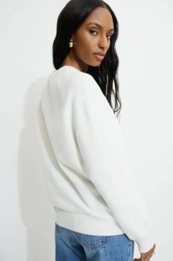 Sweaters & Cardigans | Sweaters-Dynamite Raglan Crewneck Sweater White