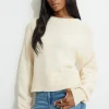 Sweaters | Long Sleeve Tops-Dynamite Relaxed Crewneck Sweater White