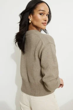 Sweaters & Cardigans | Sweaters-Dynamite Relaxed Crewneck Sweater Brown