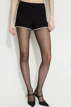 Shorts-Dynamite Rhinestone Micro Mini Shorts Black