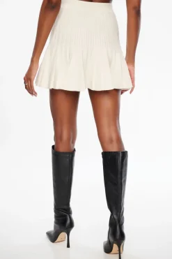 Skirts & Skorts | Skirts-Dynamite Ribbed A-Line Mini Skirt White