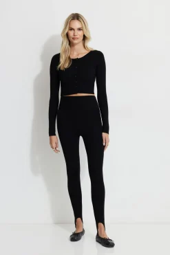 Sweaters & Cardigans | Online Exclusives-Dynamite Ribbed Crewneck Cardigan Black