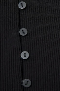 Sweaters & Cardigans | Tees & Tanks-Dynamite Ribbed Flyaway Cardigan Black